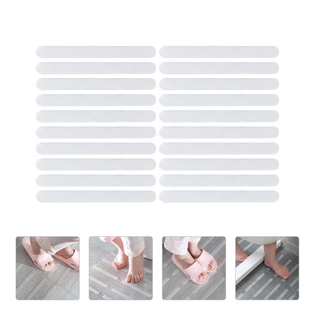 

20pcs Anti S Bathtub Stickers Bathroom Self adhesive Strips Non slip White Pool Stair Shower Floor Tiles Pad