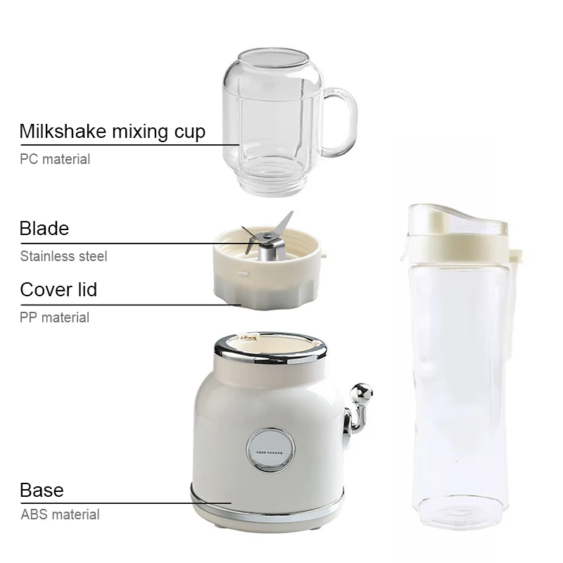 Electric Juicer Mini Portable Baby Food Mixer Grinder Automatic Fruit Juice Extractor Squeezer Smoothie Milkshake Blender Cup EU