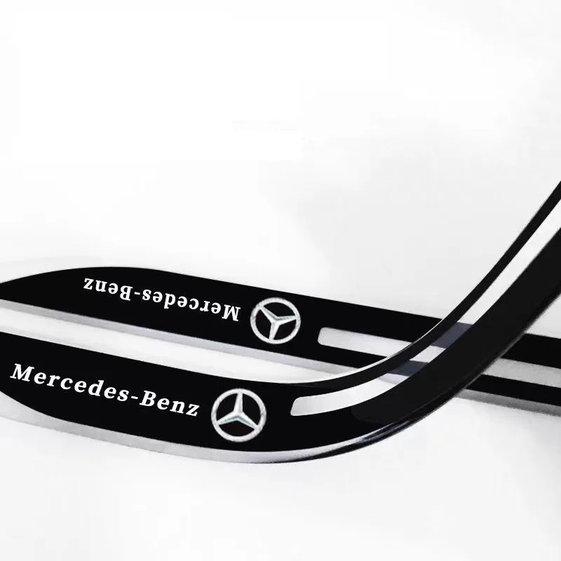 2pcs Epoxy Sticker Car Fender Side Wing Emblem Badge Sticker For Mercedes Benz New B/C/E Class A Class C200L GLC GLK New CLA GLA