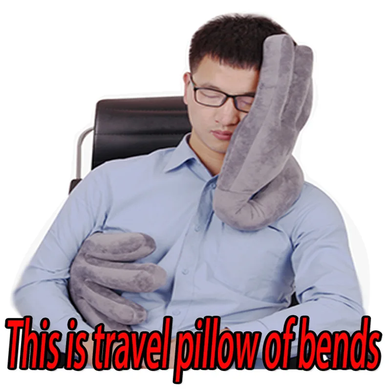 

Travel Pillow of Bend Office Noon Nap Pillow Sofa Lazy Palm Pillow Multifunctional Airplane Lunch Break Pillow Cervical Pillow