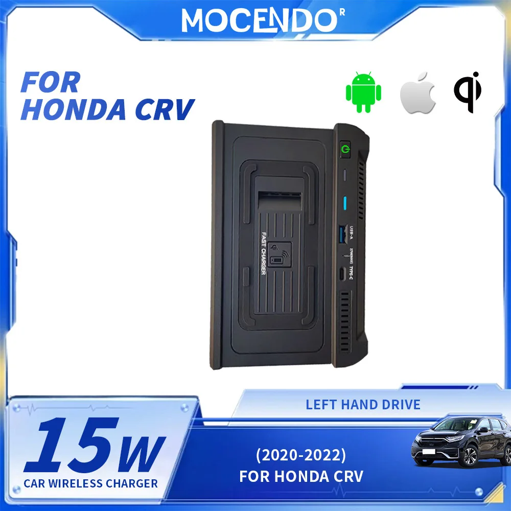 

Car Wireless Charger For Honda CRV CR-V 2020 2021 2022 Cars Accessories 15w Fast Charging Panel Adapter