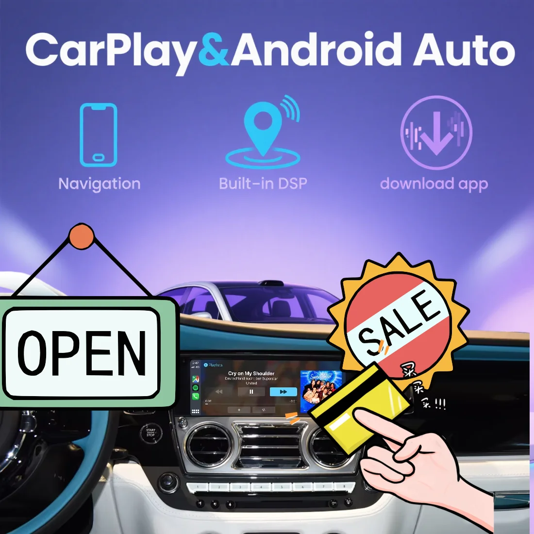 

10.25 Car Multimedia Player For Rolls Royce Ghost Wraith 2010-2018 Wireless CarPlay GPS Navigation Android Car Radio Stereo Vide