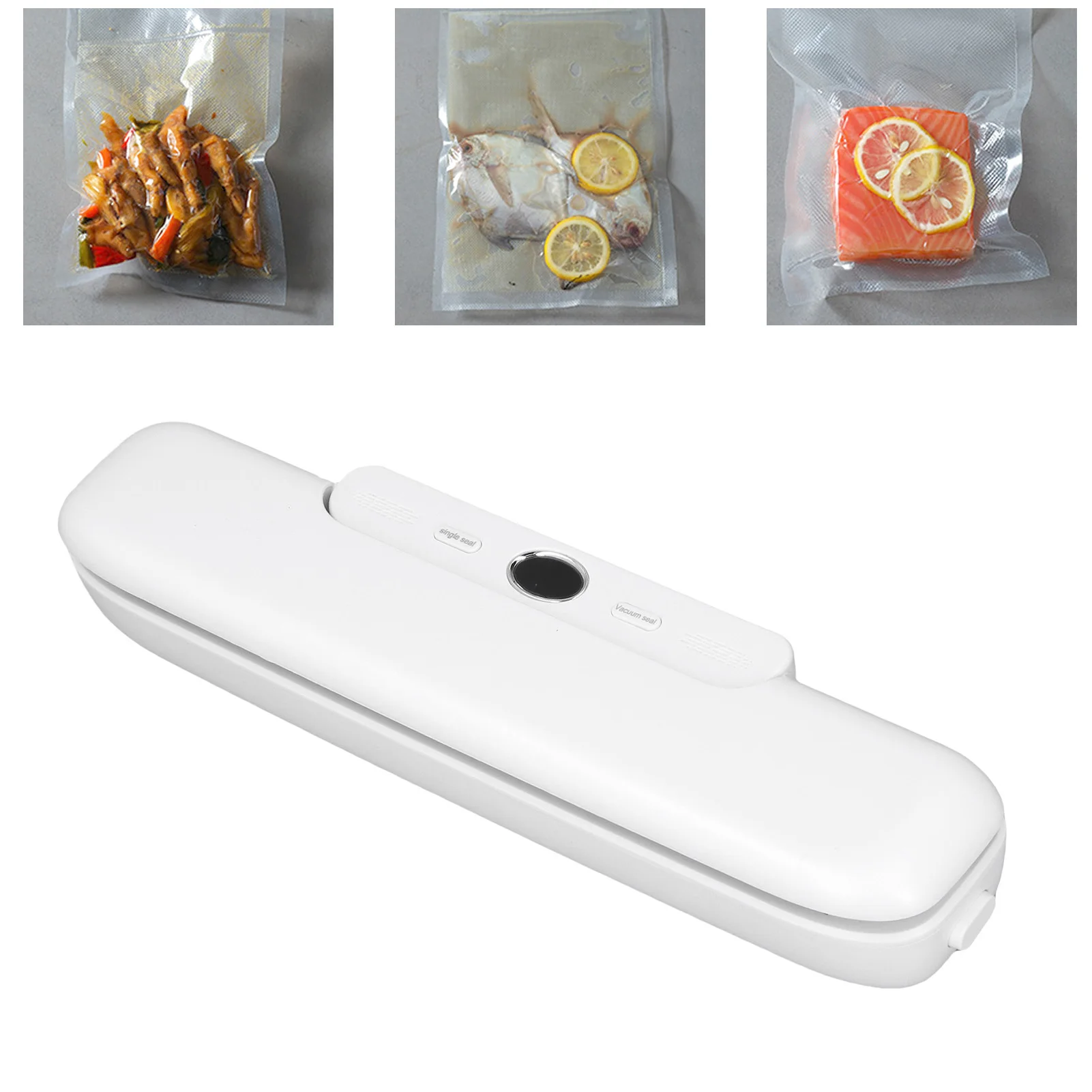 Автоматическая вакуумная упаковка для консервирования продуктов, компактная машина для домашнего использования, запечатывание закусок, свежесть