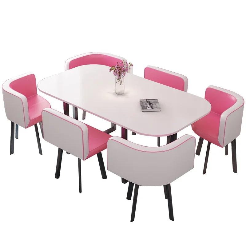 Mesa De Centro para el hogar, mueble orgánico, café, rosa, diseño cuadrado, sala De estar