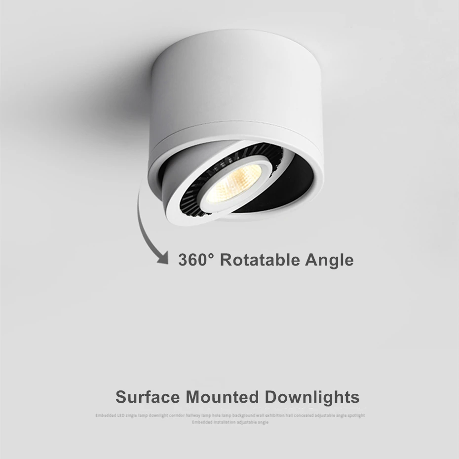 

Modern Surface Ceiling Lamp LED Ceiling Spot Light 10W 15W 360 Rotatable Spot Led Lights Bedroom Living Room Lighting Fixtures