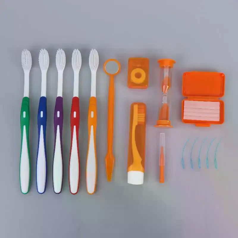 8Pcs/set Oral Cleaning Care Dental Teeth Kits Whitening Tool Portable Outdoor Interdental Brush No Stain Deep Clean