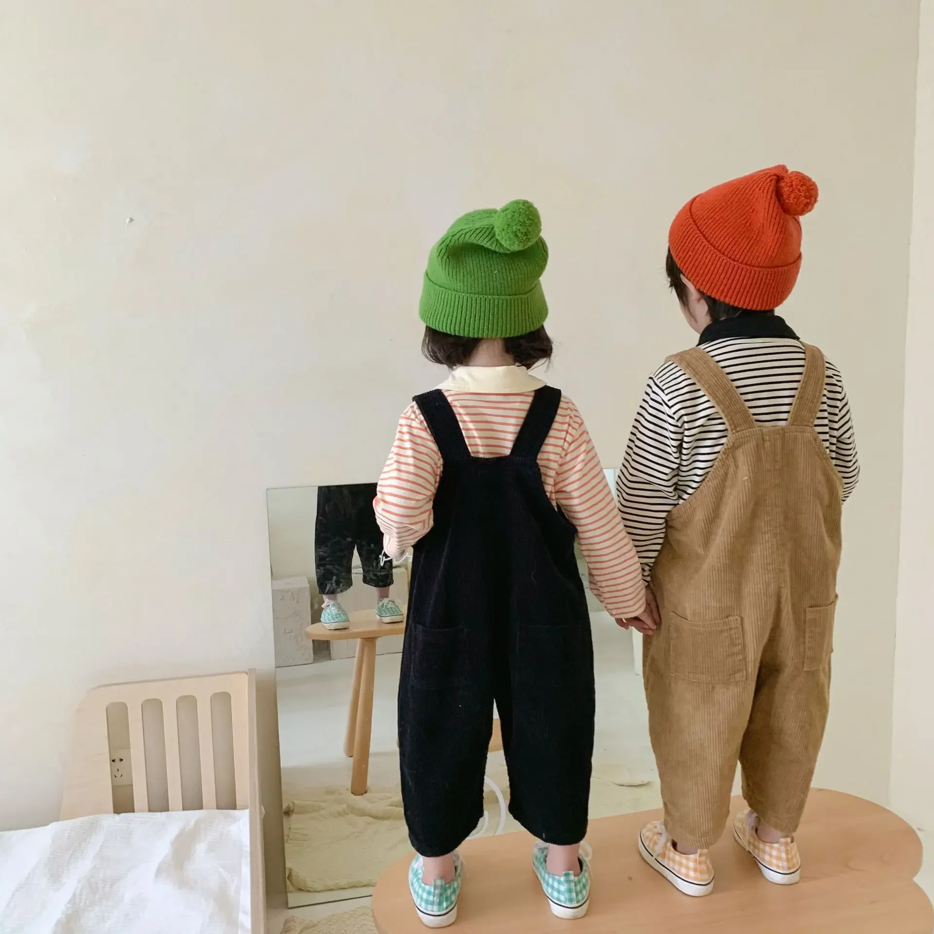 Korean Children's Wear New Corduroy Suspenders For Children In Spring And Autumn