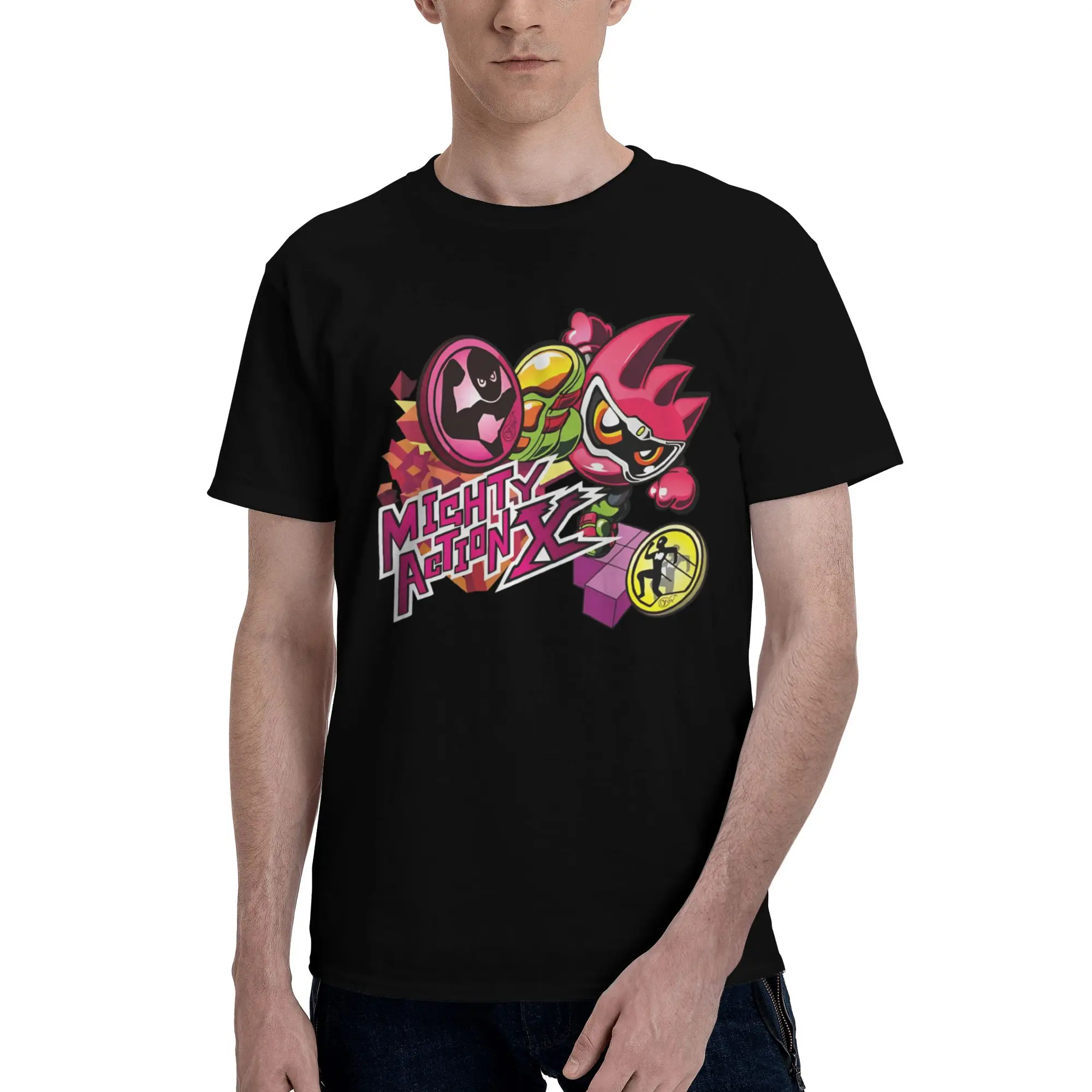 Mighty Action X Men T Shirts Kamen Rider Funny Tee Shirt Short Sleeve Round Collar Cotton Summer Tops T-Shirt