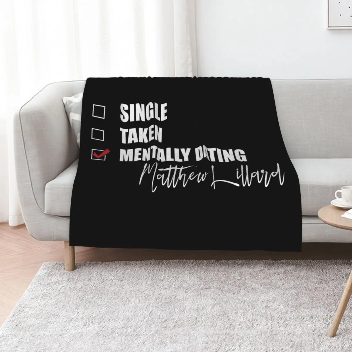 Mentally Dating Matthew Lillard Throw Blanket Moving Single For Sofa Thin For Decorative Sofa Sofa Shaggy Blankets