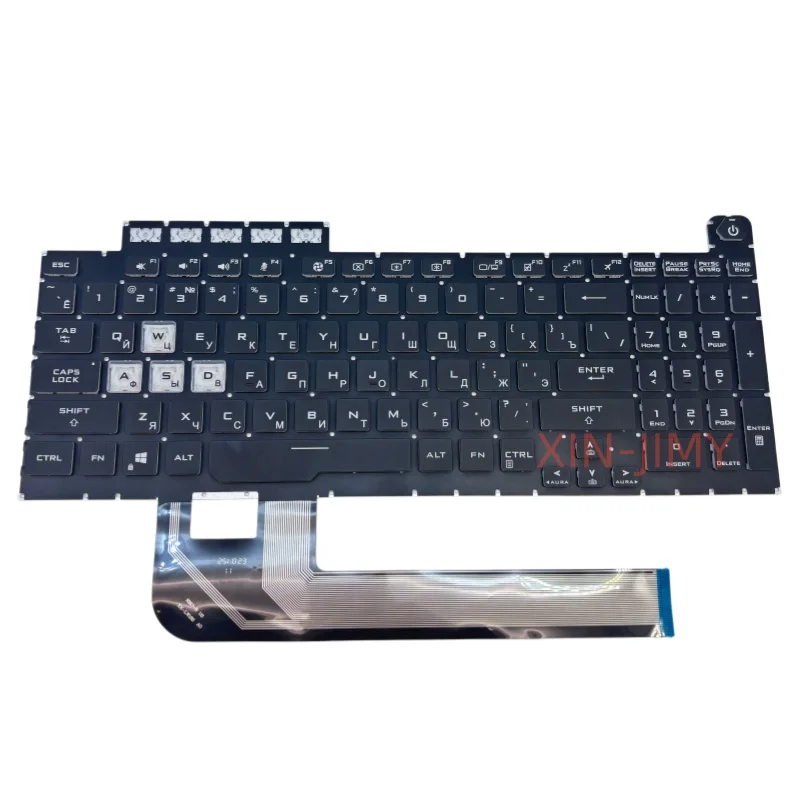 Teclado ruso retroiluminado RGB para portátil Asus TUF Gaming F17 FX706LI-HX175T с Notebook
