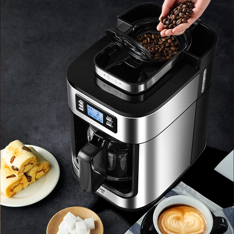 

Grinding Integrated Espresso Coffee Maker Italian 19 Bar Machine Automatic Expresso Maker With Grinder Milk Coffee Machine