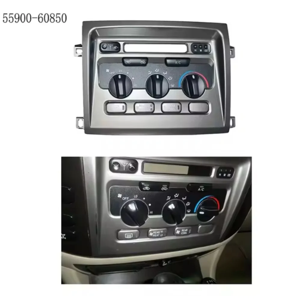Dashboard AC Control Panel 55900-60850 Compatible with For Toyota For Land Cruiser LC100 Model Years 1998 Through 2007
