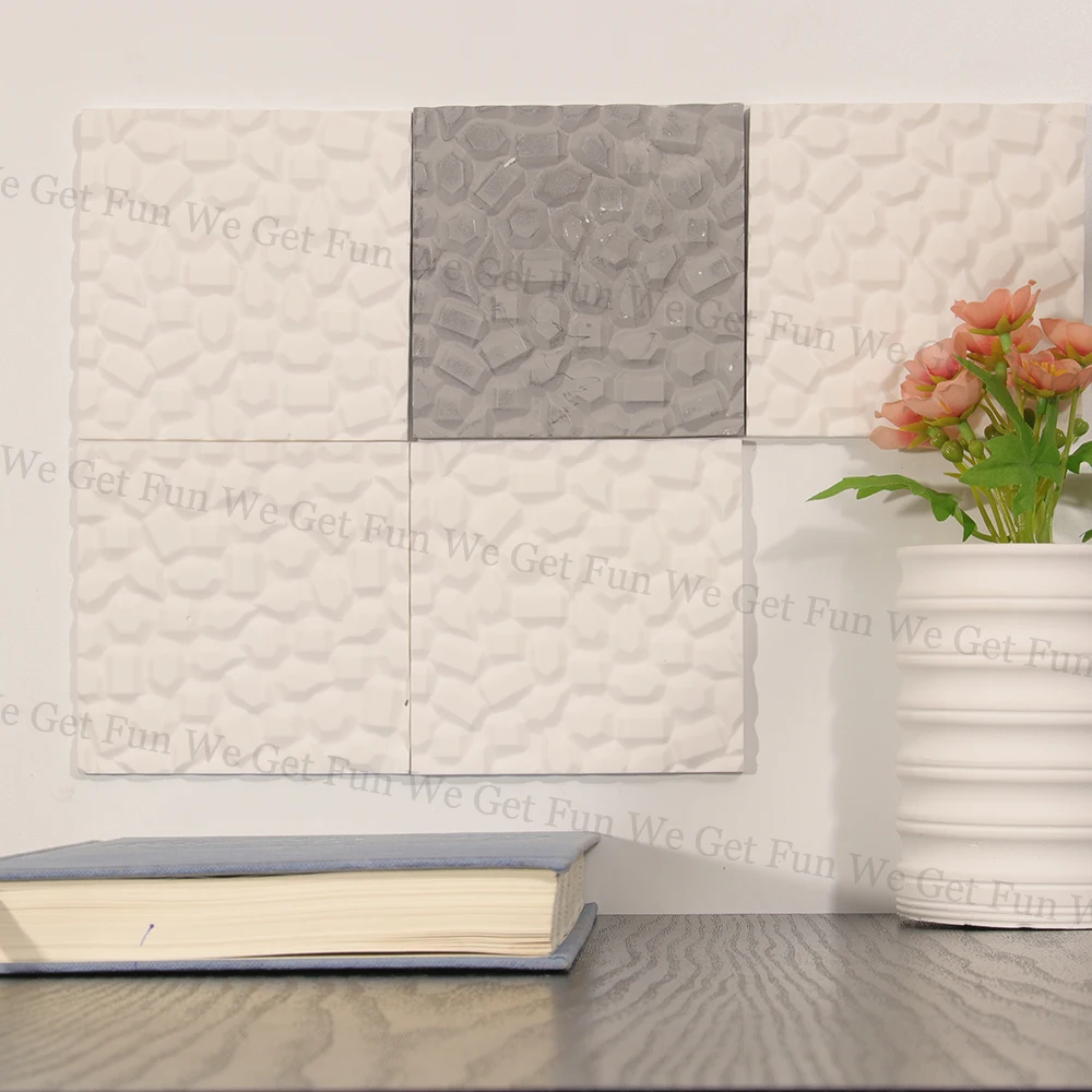 Concrete Wall Brick Silicone Mold Wall Tile Cement Plaster Coaster Mold Silicone Mold for Wall Brick Home Decoration