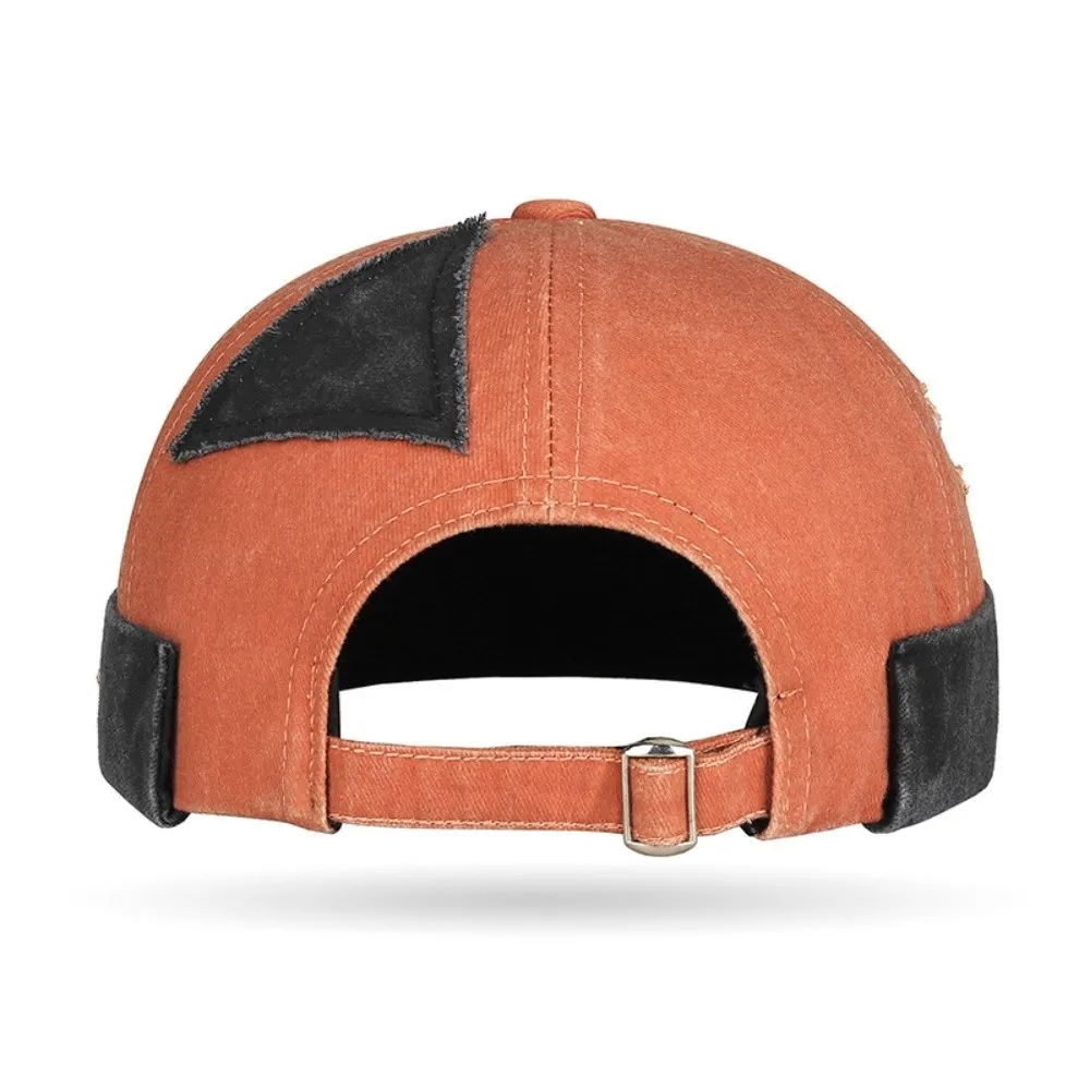 Fashion Hip Hop Beanie Street Hat Washed Denim Adjustable Brimless Docker Cap Cotton Solid Color Skullcap for Men Women