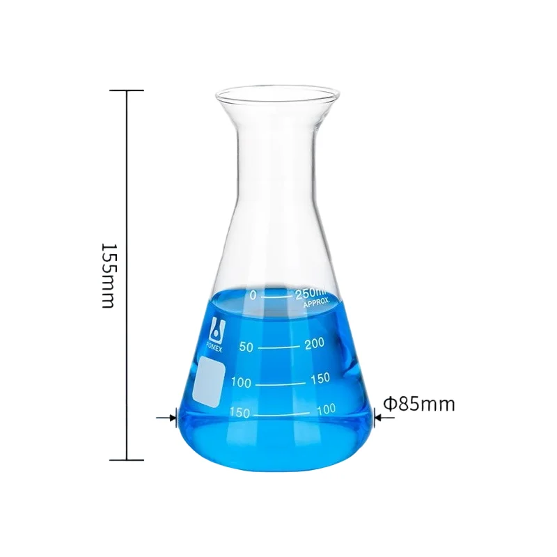 Треугольная колба из утолщенного стекла