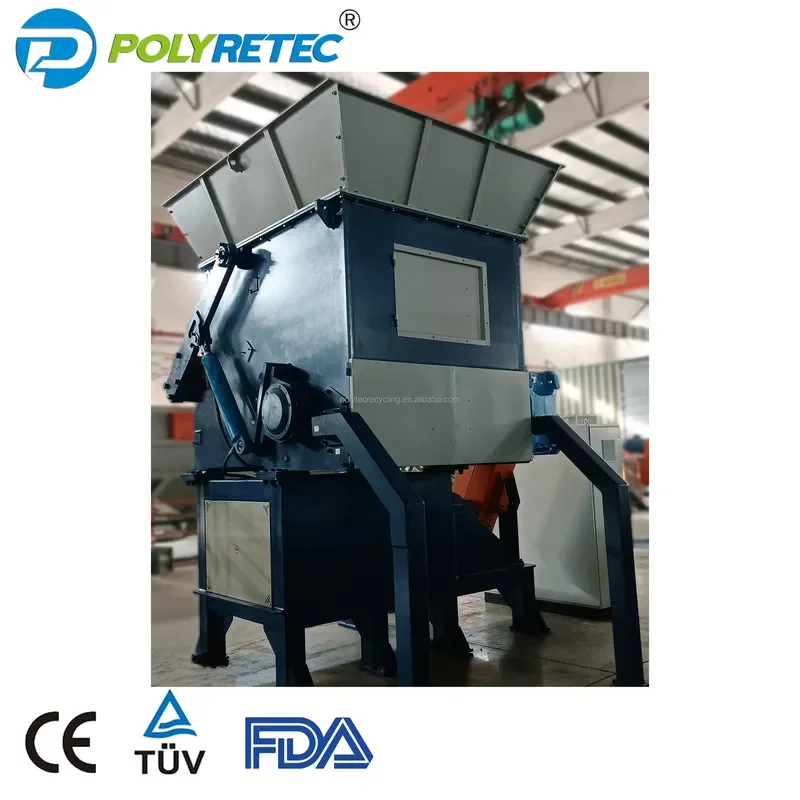 Recycling Machine 2026 Wood Pallet Log Wooden Box Plastic Single Shaft Shredder Machine Solid Waste Material Recycling Plant