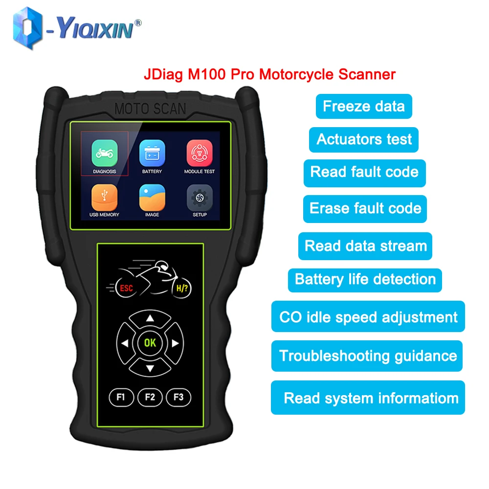 Car Diagnostic Tool For JDiag M100 Pro Motorbike Diagnostic Scanner Motorcycle Function D87 D88 Code Reader Professional OBD2