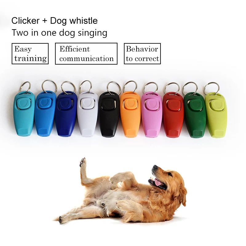 Dog Clicker Pet Training Tool Lightweight Material with whistle 2 in 1 Design Suitable for Chicken Sheep Birds