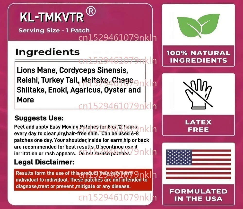 30 Patches High Strength Mushroom Transdermal Patches - Lions Mane, Cordyceps, Reishi for Brain Memory and Focus view 4