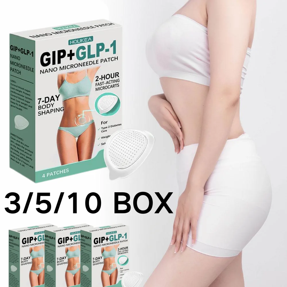 

Унисекс, нежные наклейки для похудения тела GIP + GLP Nanos, пластырь с микроиглами, улучшение кожи, пластырь с микроиглами для похудения