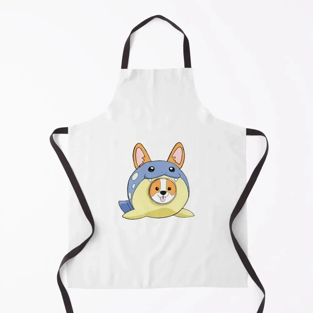 

Corgi Spheal Apron christmas 2025 custom women's kitchen christmas kitchen cloths chef costume Apron