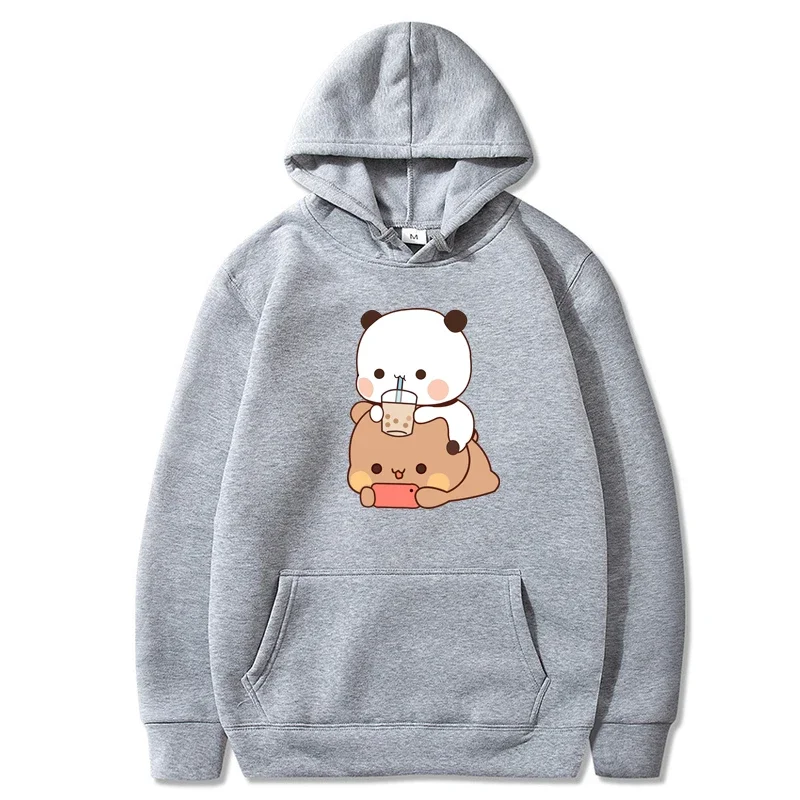 

Men Hoodie Y2k Bubu And Dudu Drink Bubble Tea Print Women Hoodie Kawaii Female Sweatshirt Harajuku Loose Long Sleeve Clothes