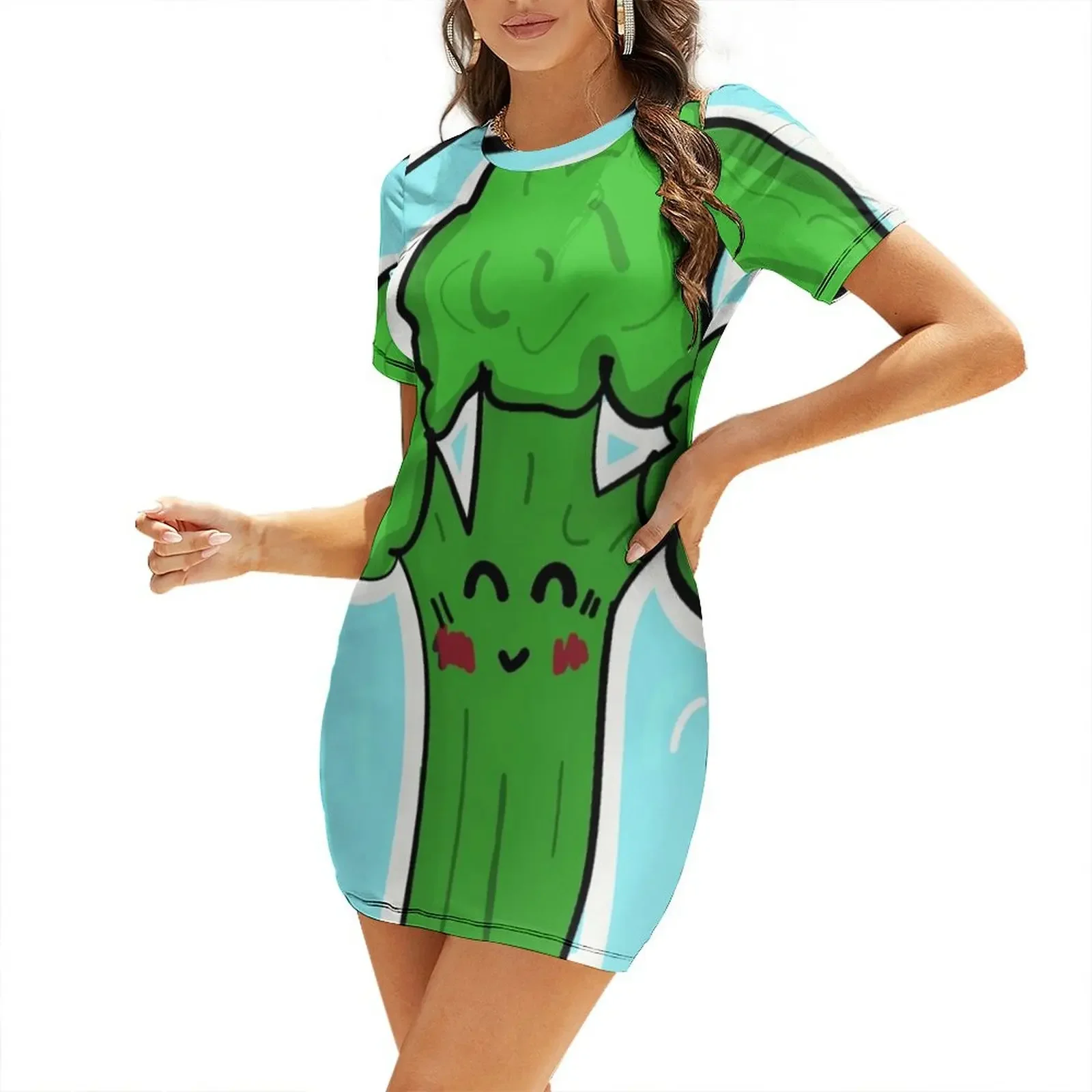 

Eat ur vegtables Short-Sleeved Dress clothing women summer 2026 birthday dress dresses for prom summer women's suit