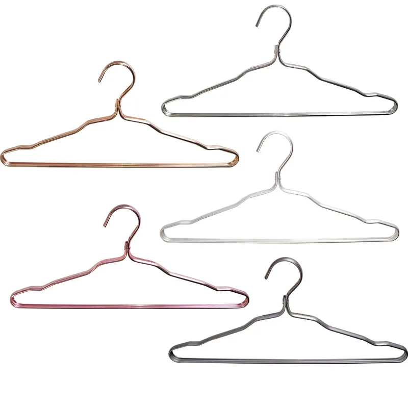 20x Hangers Anodized Aluminum Alloy Load-Bearing Wet And Dry Safe Use Sturdy for Tops Coat Hanging Wardrobe Organizer