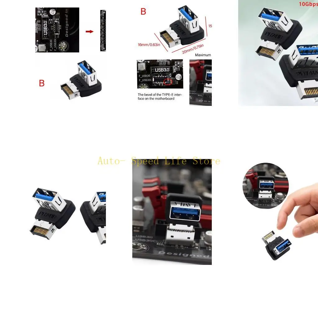 

02DA 90 градусов USB3.1 Тип E Адаптеры без установки драйверов Стабильное соединение A/B Вариант версии