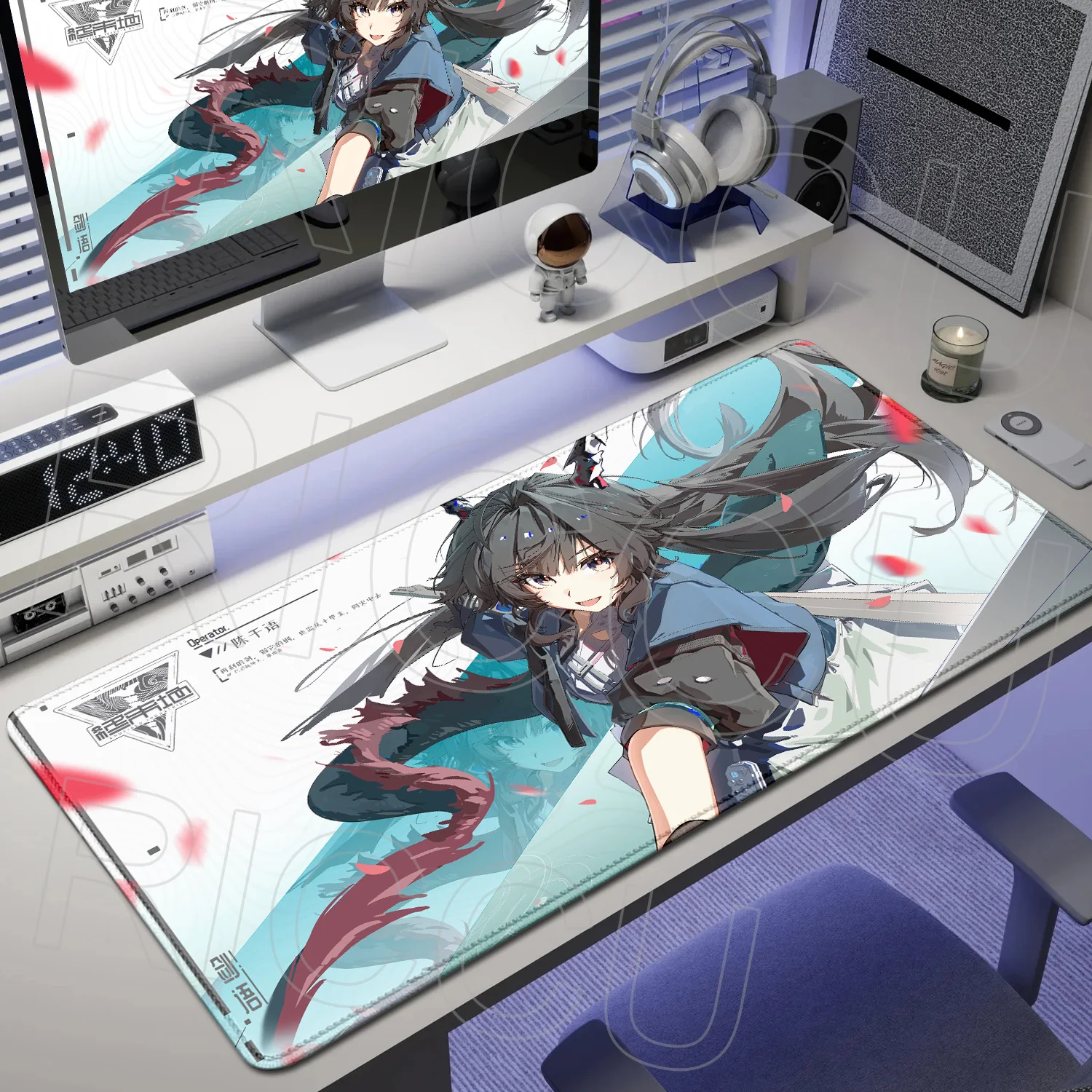 XXL Mouse Pad Gaming Arknights Endfield Chen Qianyu Anime Girl HD Printing Mousepad Large Pretty Game Desk Mat PC accessories