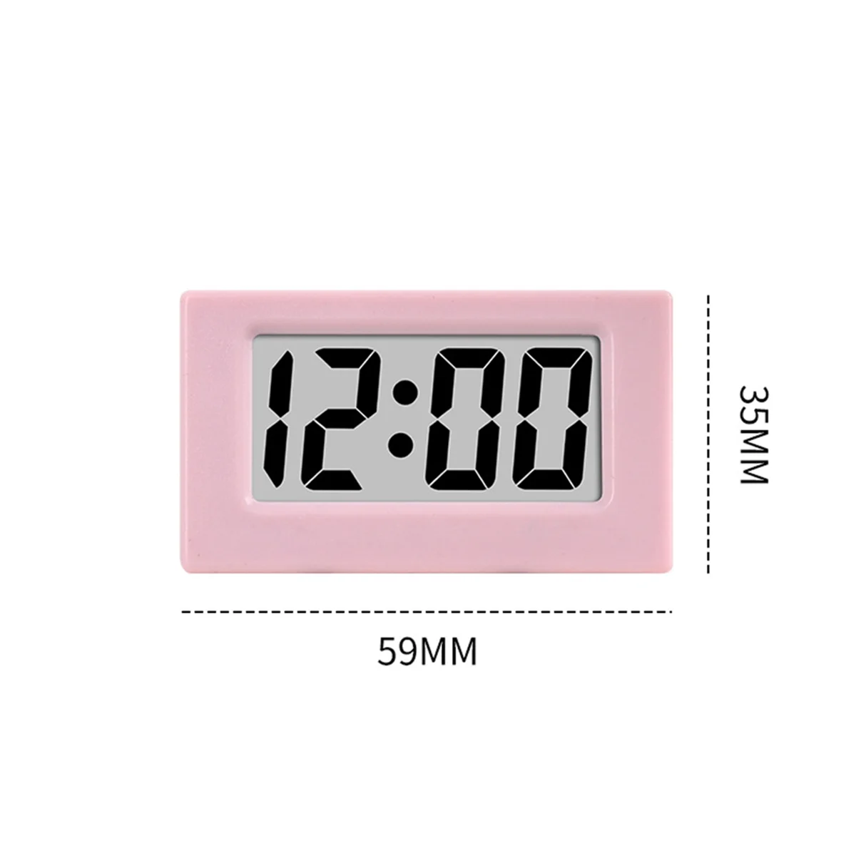 Mini Clock Triangle LED Screen Lectronic Digital Alarm Screen Desktop Clock for Home Office Table Bedroom Decor Pink