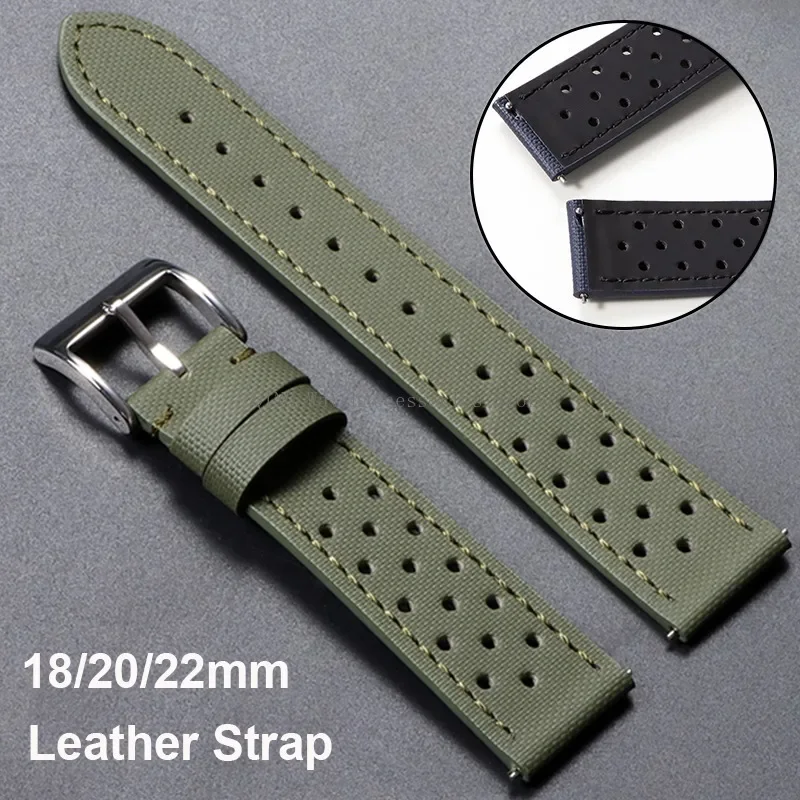 Quick Release Breathable Watch Band Men Women Sport Straps Universal Fabric Oxford Leather Bracelets Quality Sailcloth Wristband