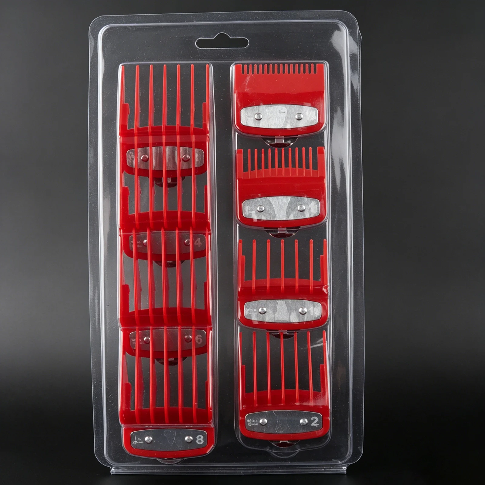 8 Stück/Set Pro Barber Guide Kämme für Wahl Haarschneidemaschine, Haarschnittkamm mit Blisterverpackung, Salon-Haarschneidewerkzeuge – Detail 24