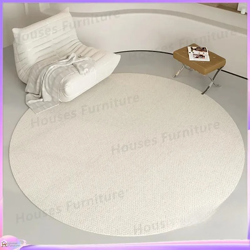 New Zealand wool round carpet bedroom living room ins wabi sabi wind bedside blanket hanging basket round blanket floor mat
