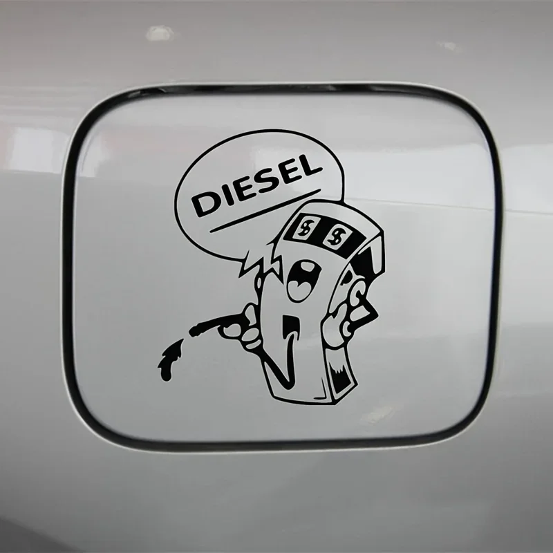 Fuel Tank Cap Cartoon Diesel Slot Machine Vinyl Sticker Decal Waterproof For Truck SUV Car Motorcycle Exterior Decor