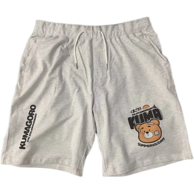 Pantaloncini da surf con orsetto di straccio in edizione limitata, pantaloncini da spiaggia in cotone da uomo, pantaloni fitness da palestra gay con orsetto ferito, grigio/blu scuro SML XL XXL