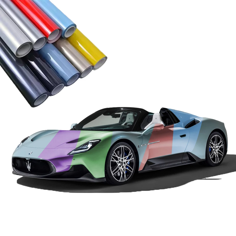 

2025 Original Paint Color Change Car Wrap Vinyl air Bubble Free Gloss Vehicle Decoration Film Car Wrapping Vinyl