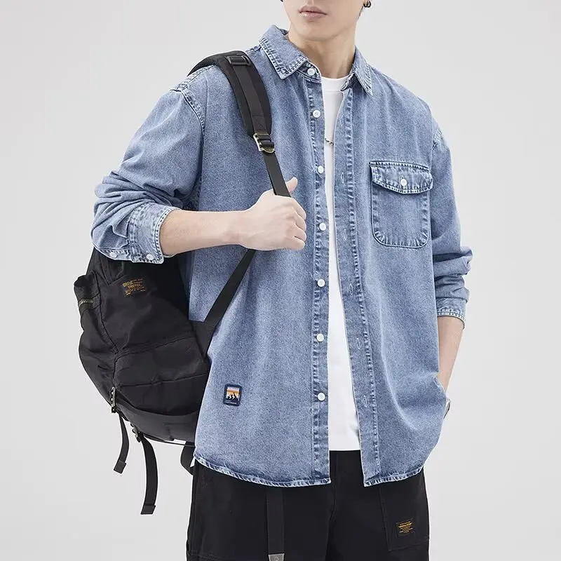 

Мужская повседневная свободная куртка-бомбер из новой осенней коллекции, приталенная, с длинными рукавами, для защиты от солнца, высокоэластичная, однотонная