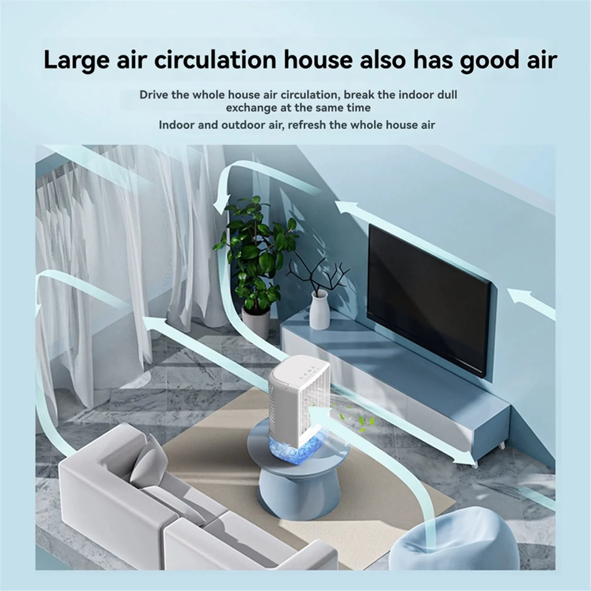 مروحة تكييف الهواء، مبرد الهواء المحمول، مروحة صامتة صغيرة، مروحة تكييف الهواء أ