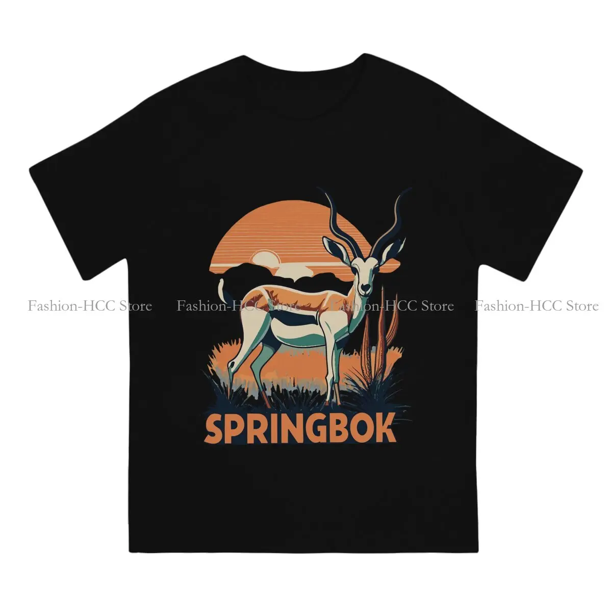 South Afric Springbok Rugby Serenity Majestic Sunset Tshirt Graphic Men Tops Vintage Fashion Polyester  Harajuku T Shirt