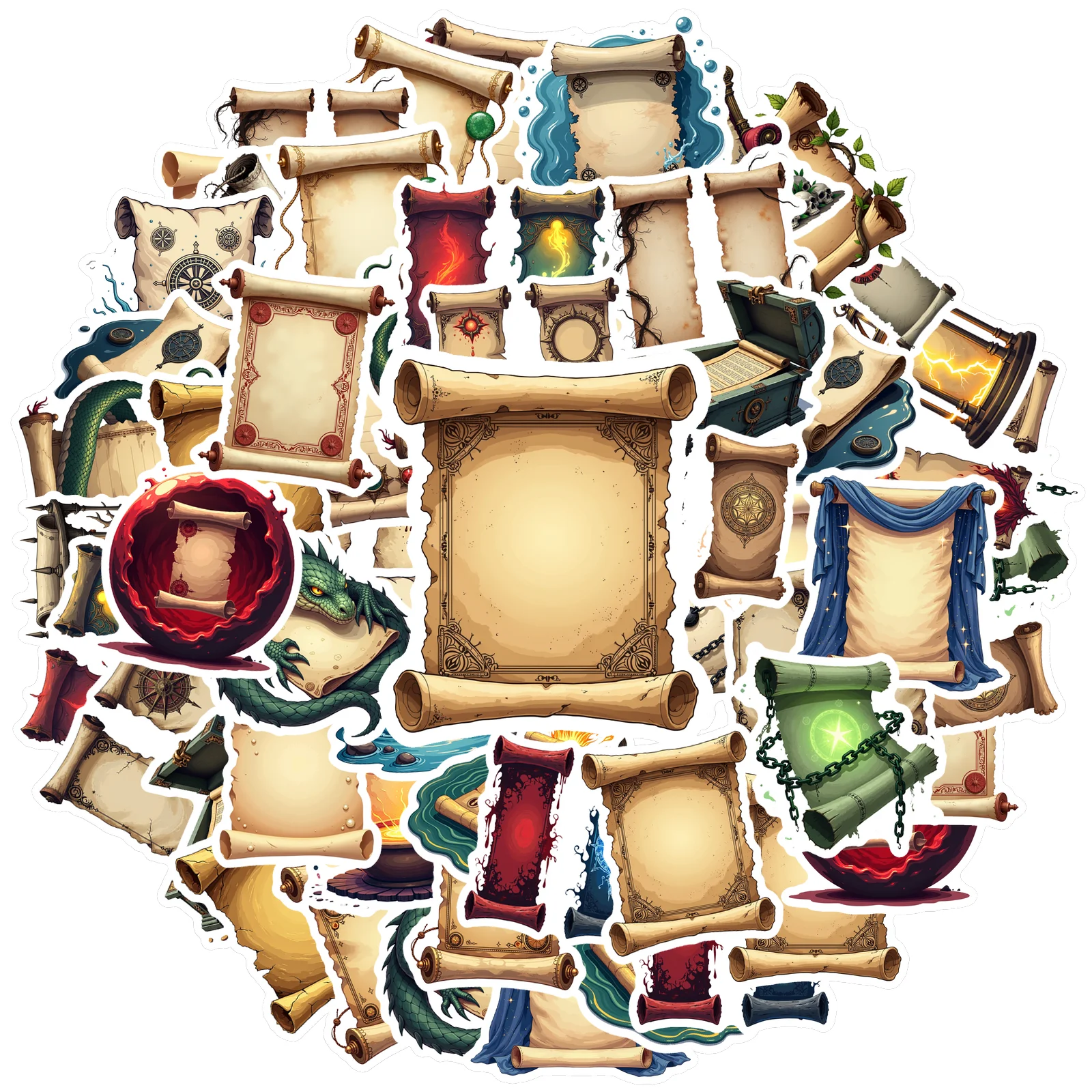 35 قطعة-100 قطعة ملصقات سحرية غامضة المعلم مكافأة ملصقات DIY بها بنفسك الهاتف المحمول سجل القصاصات الدراجة الغيتار