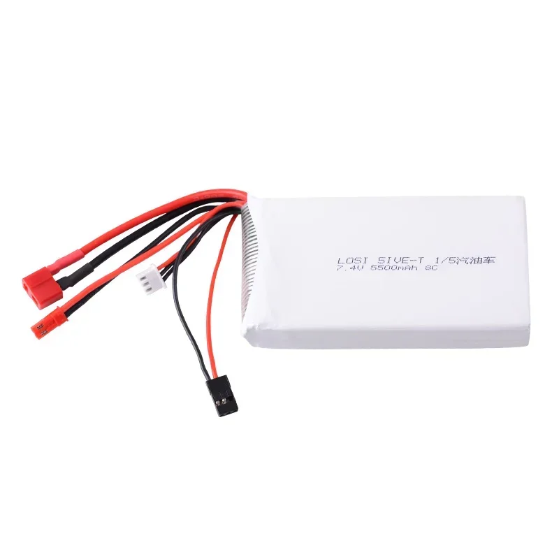 7.4V 5500mAh 8C 2S akumulator Lipo do LOSI 5IVE-T 1/5 RC samochód zdalnie sterowany pojazd ciężarowy