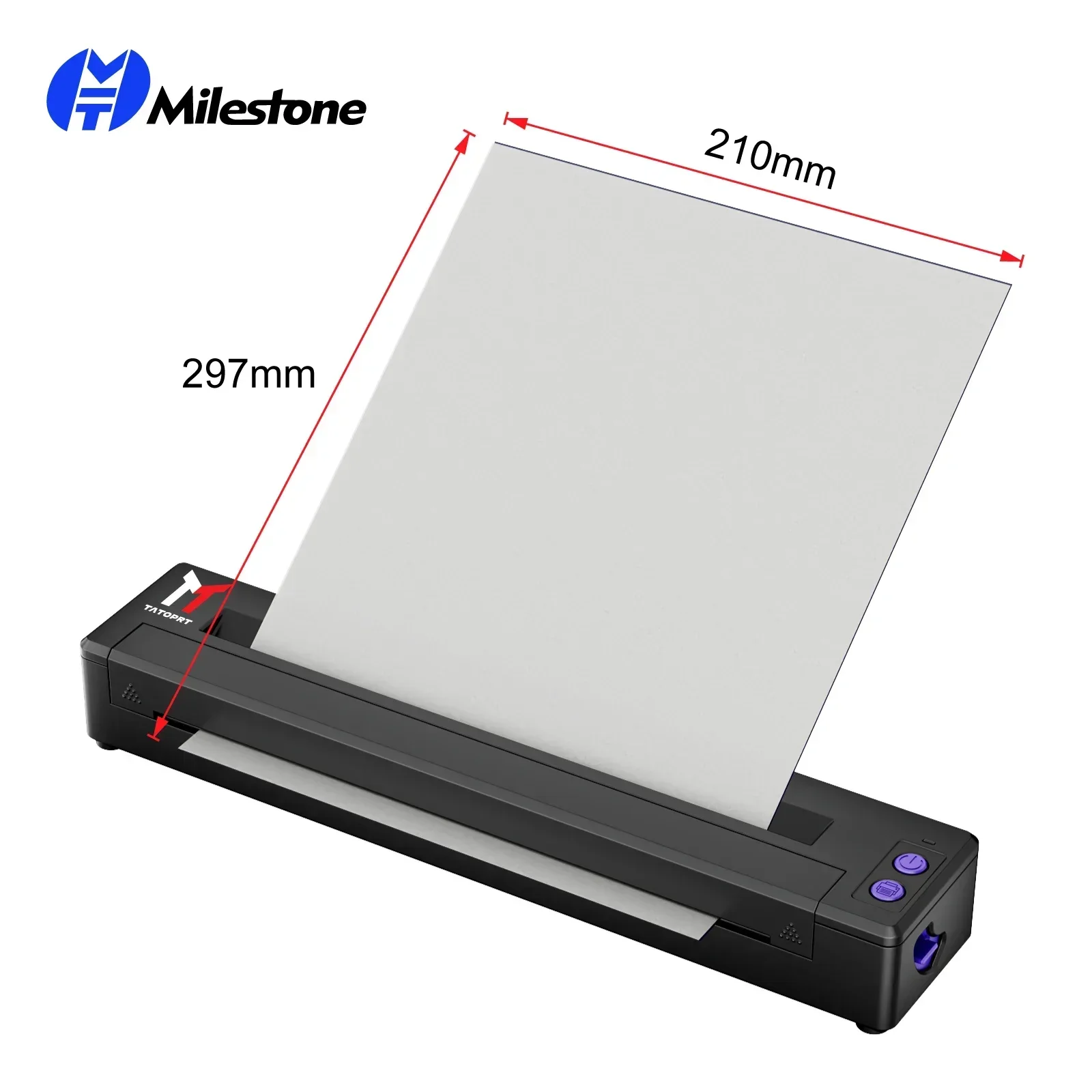 NEW MHT-P19 China Manufacturer No Ink Portable Mobile Wireless A4 Thermal Printer Mini Tattoo Bluetooth Stencil Printer Machine