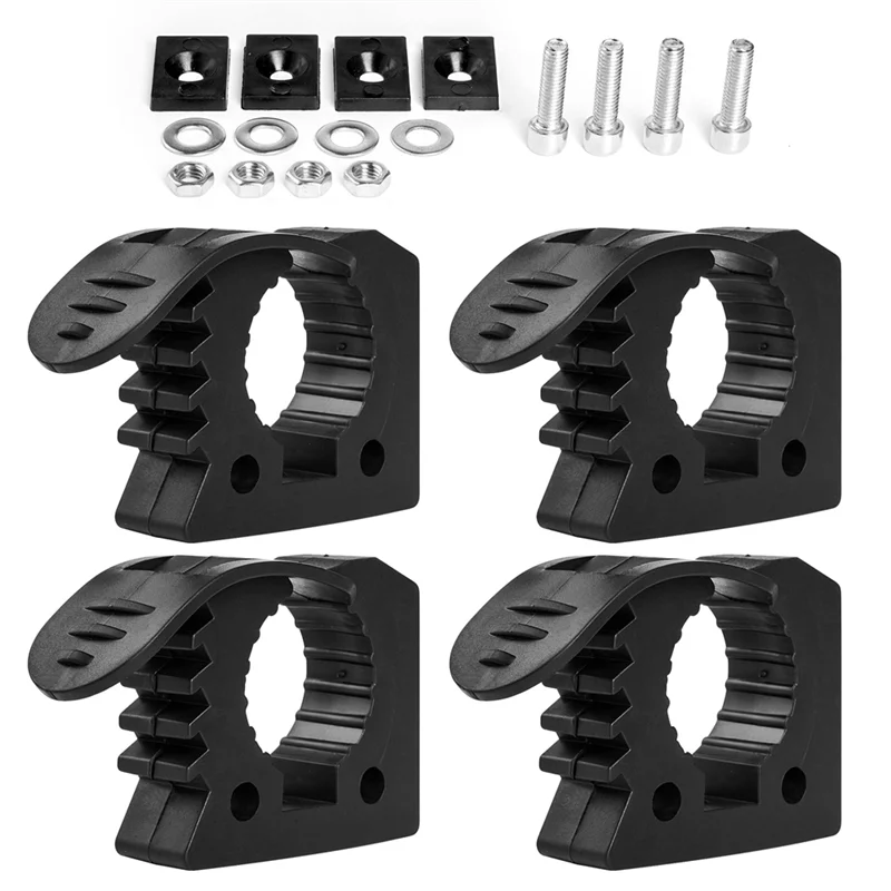 

M12K-Mounting Kit 4 Pieces Quick Release Rubber Clamp Fist Mount Clamps 1-1/5" To 1-1/2" Diameter For Truck Tool Handles