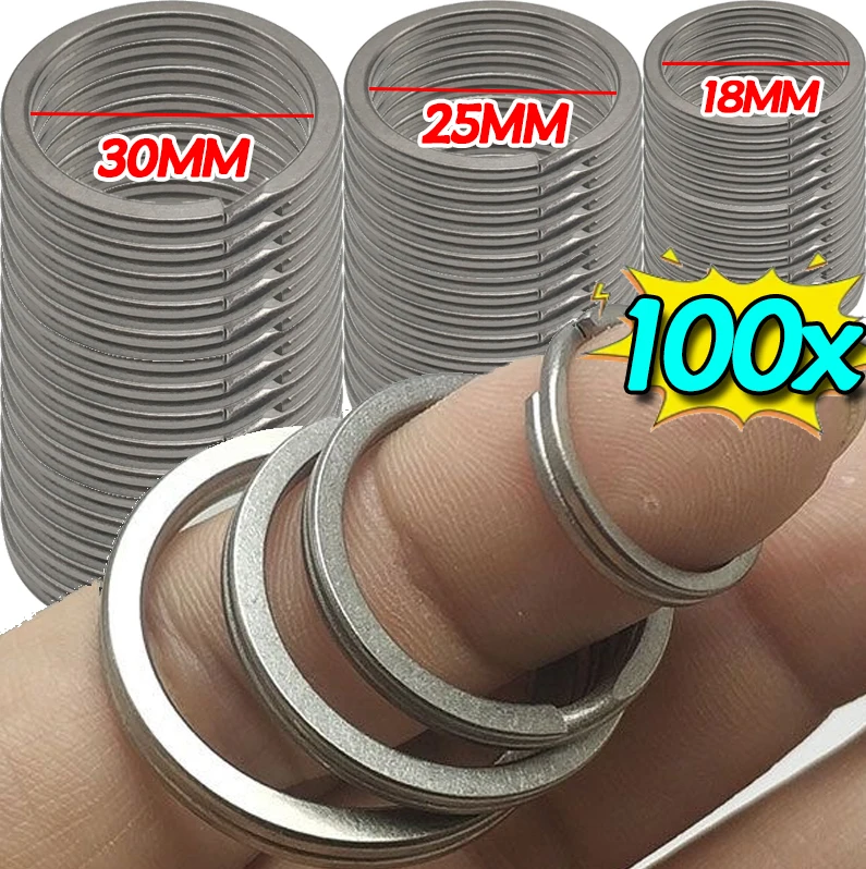 Creativity Lightweight Key Rings Titanium Alloy Metal Keychain Buckle Pendant 18/20/25/30MM Car Flat Keychain Crafts Accessories