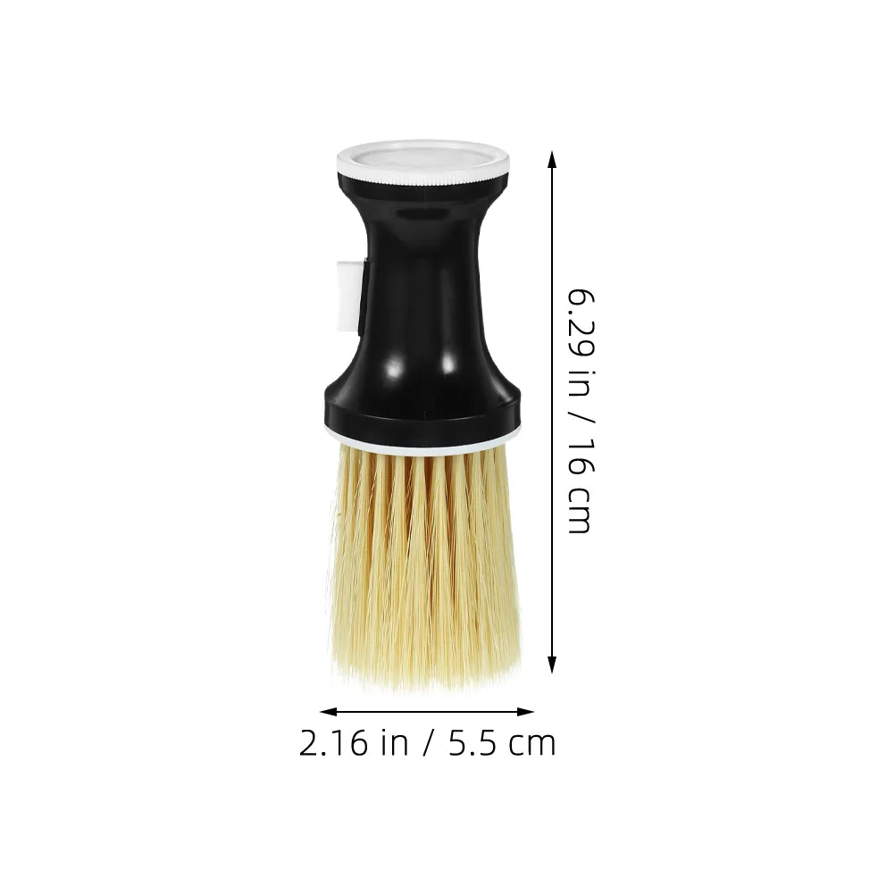 2Pcs Barber Neck Brush for Hair Cutting Loose Hair Removal Scalp Massage Powder Brush Ergonomic Design Salon Home Styling