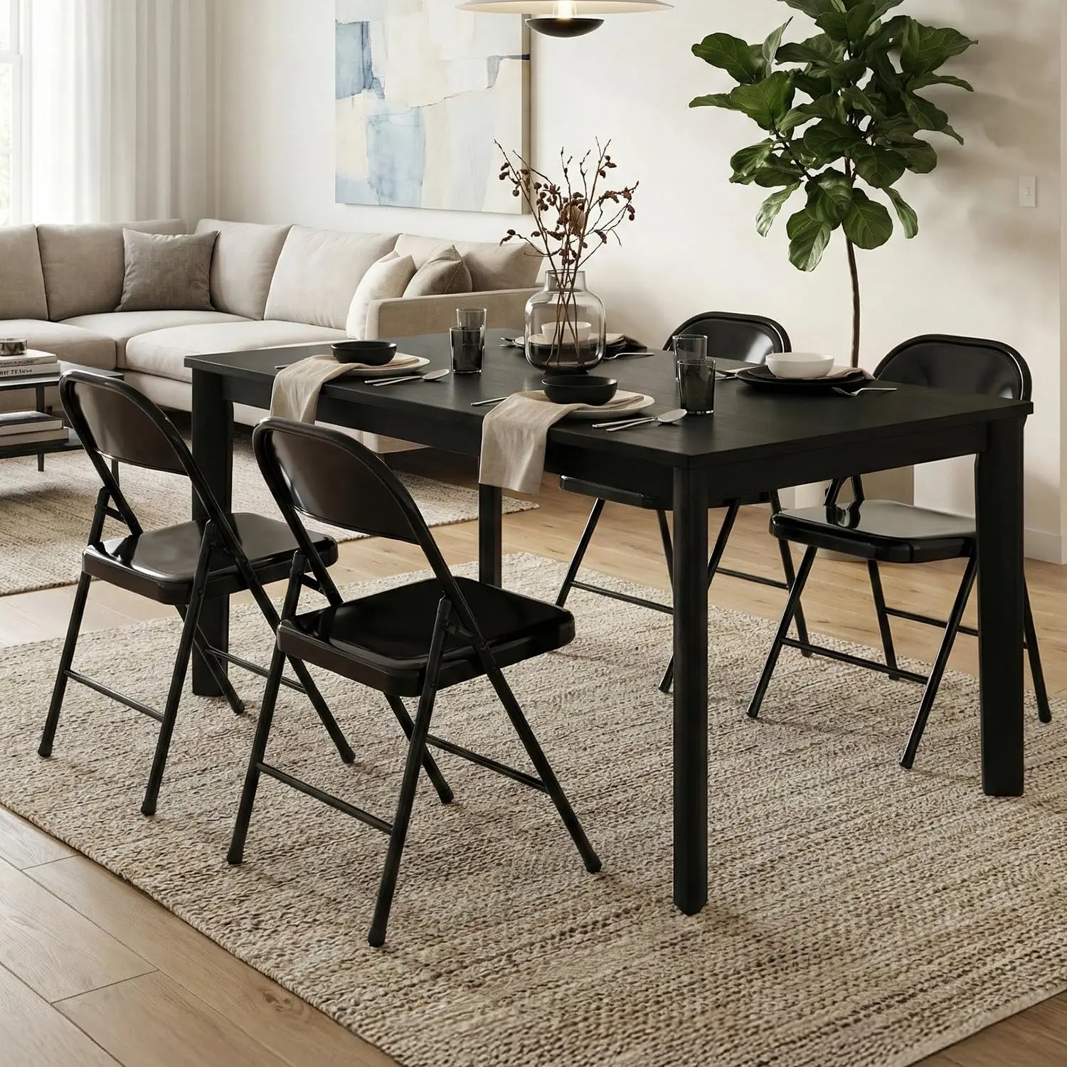 Metal Folding Chairs 30 Pack All-Steel Frame Foldable Chair Black, Customized