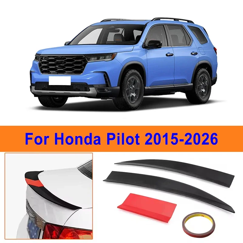 

For Honda Pilot 2015-2026 3-Section ABS Rear Trunk Spoiler 115-125cm Adjustable Sports Decor Top Wing Car Exterior Parts