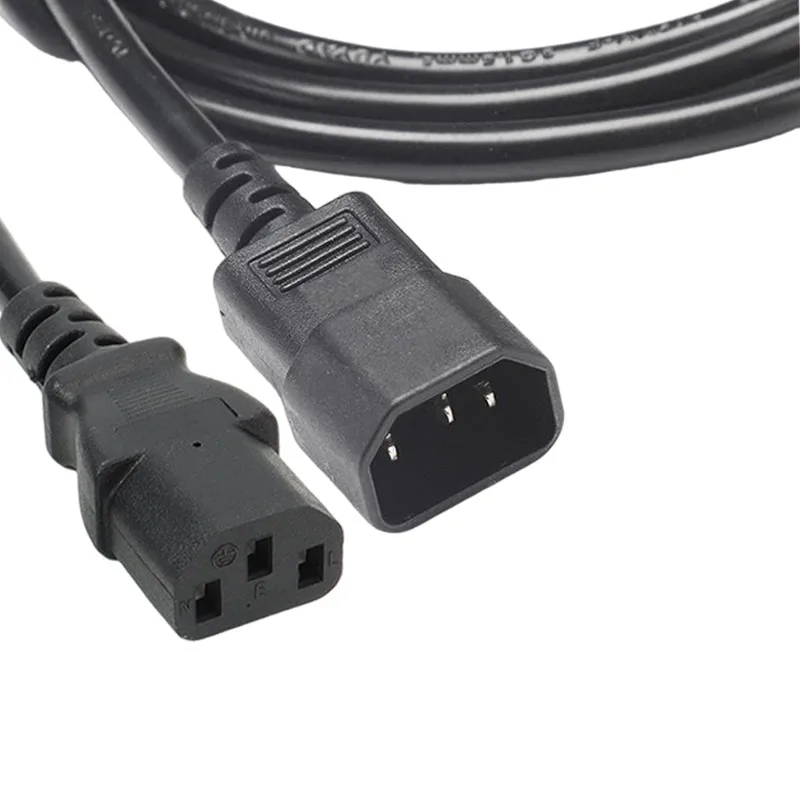 AC Power Extension Cord IEC320 C13 to C14 Plug 1/1.5/1.8/2/3/5m AC Power Supply Cord For PC Computer DJ Studio Lights UPS PDU
