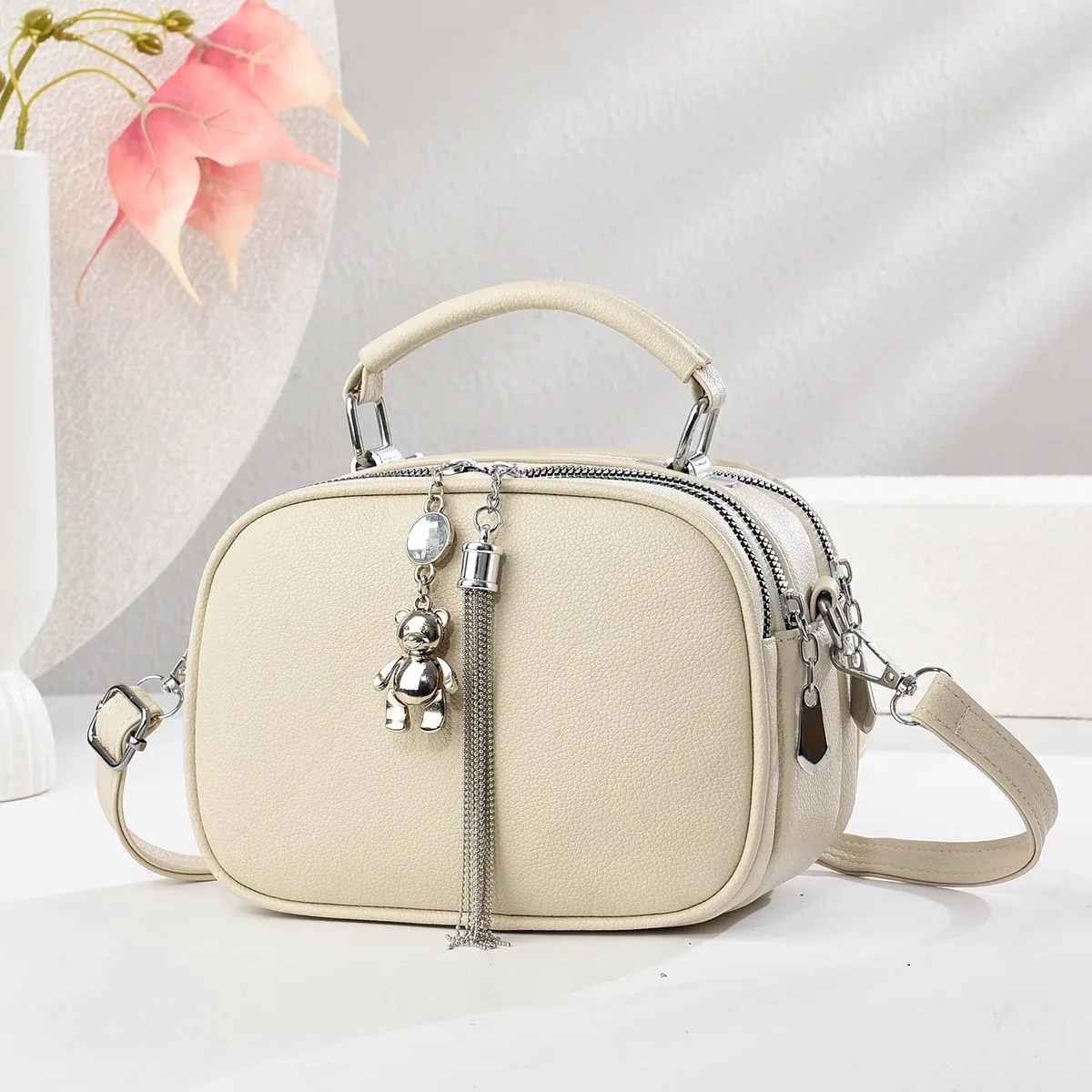 

Модная женская сумка-кроссбоди из мягкой кожи с множеством карманов, практичная многослойная сумка с отделениями, трендовый городской стиль